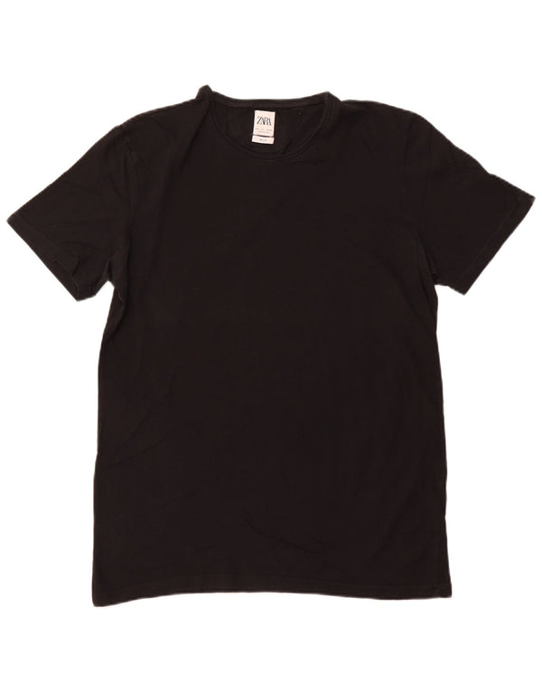 Zara Mens T-Shirt Top Large Black