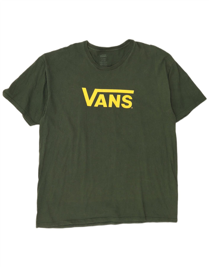 Vans Mens Graphic T-Shirt Top 2XL Green