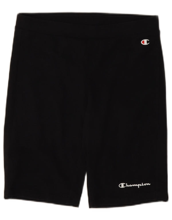 Champion Womens Sport Shorts UK 14 Medium Black Cotton