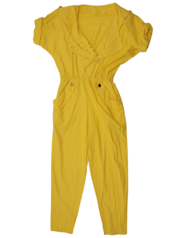 Vintage Womens Jumpsuit UK 12 Medium Yellow
