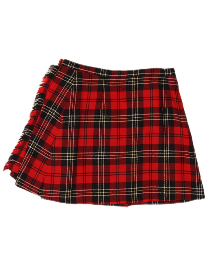 Max & Co. Womens Mini Wrap Skirt W28 Medium Red Plaid