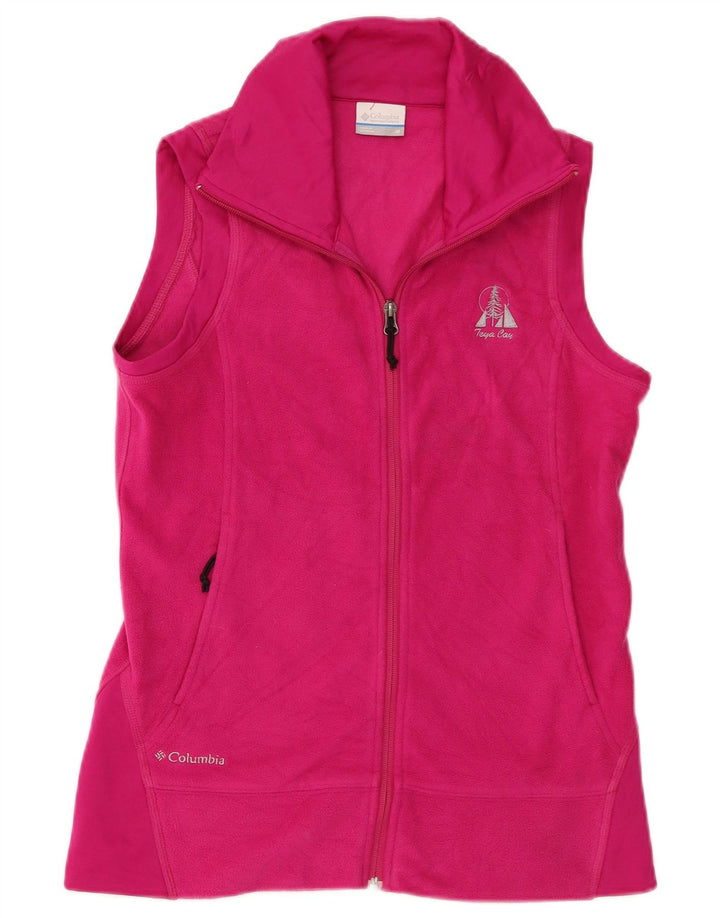 Columbia Womens Fleece Gilet UK 12 Medium Pink Polyester