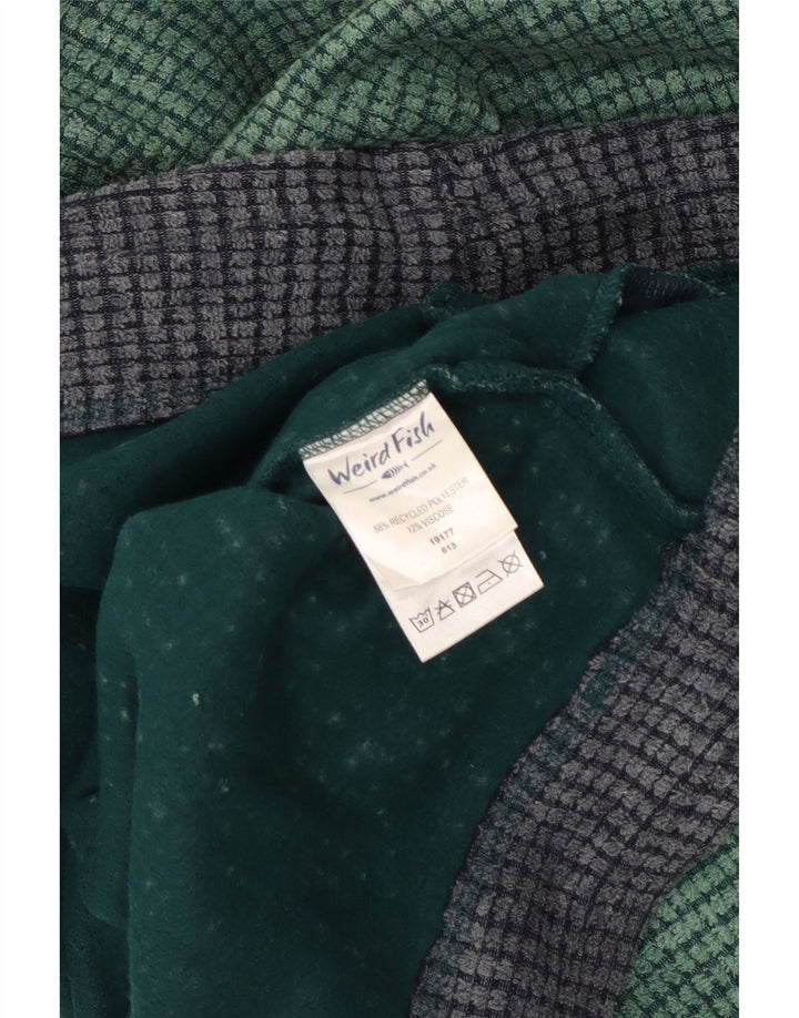 Weird Fish Mens Zip Neck Fleece Jumper XL Green Polyester