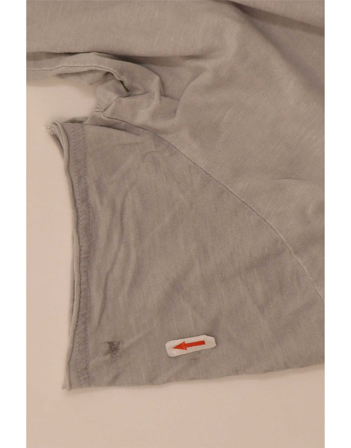 Gaudi Mens Graphic T-Shirt Top Medium Grey Cotton