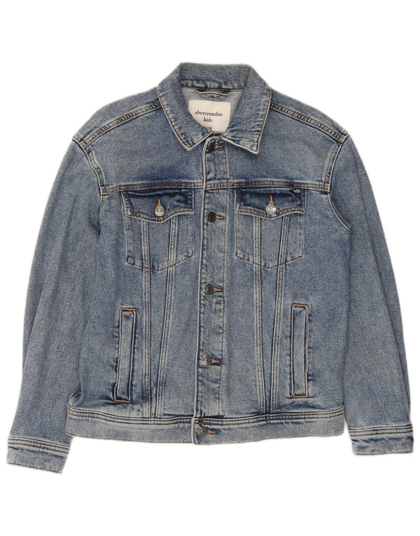 ABERCROMBIE & FITCH Boys Denim Jacket 13-14 Years Blue Cotton