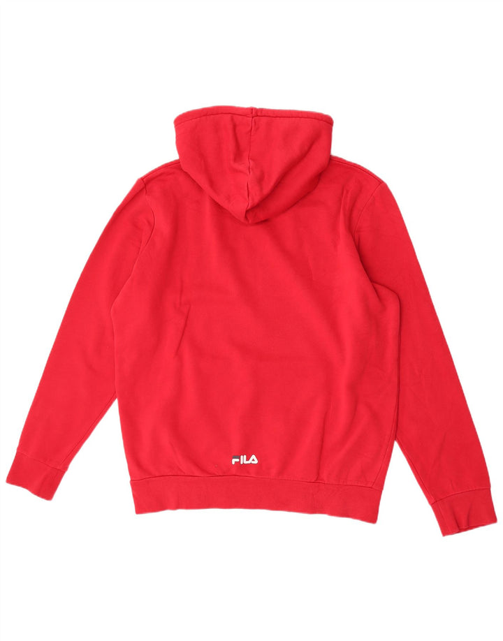 Fila Mens Graphic Hoodie Jumper Medium Red