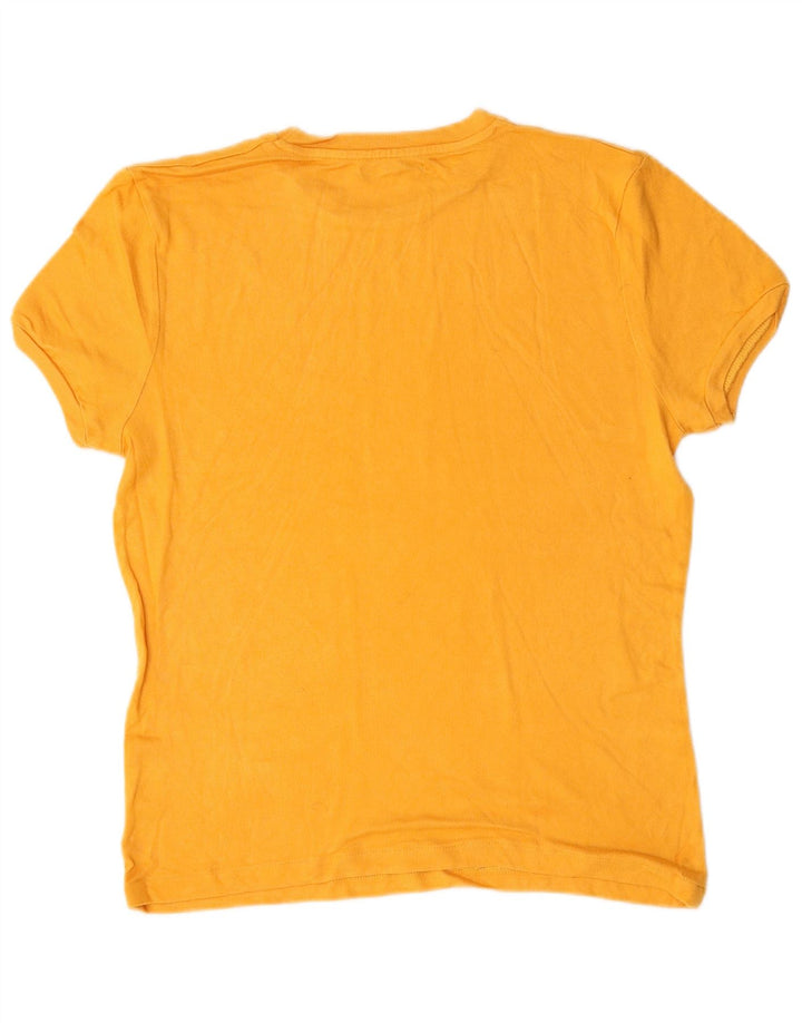 Zara Mens T-Shirt Top Medium Yellow Viscose