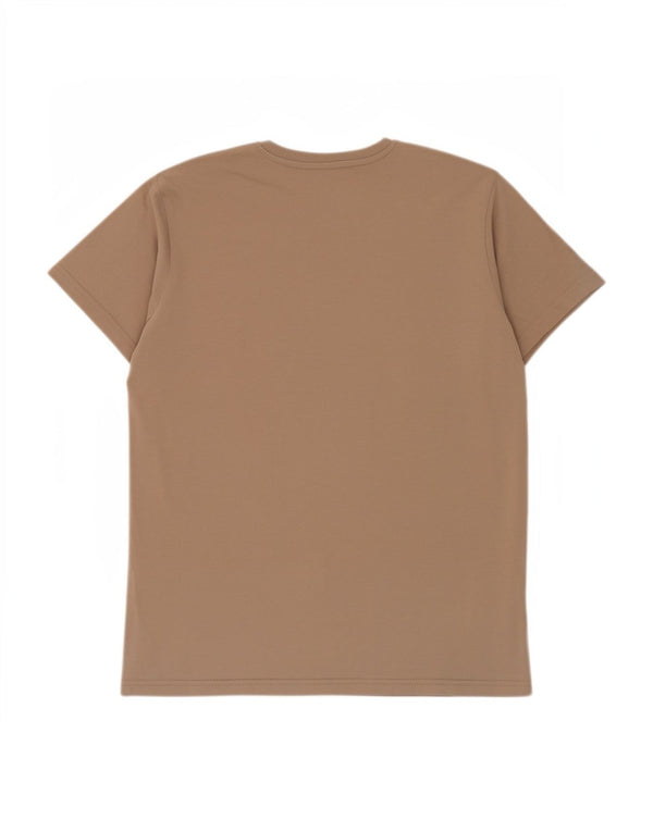 Alpha Industries Mens Graphic T-Shirt Top Small Brown Cotton