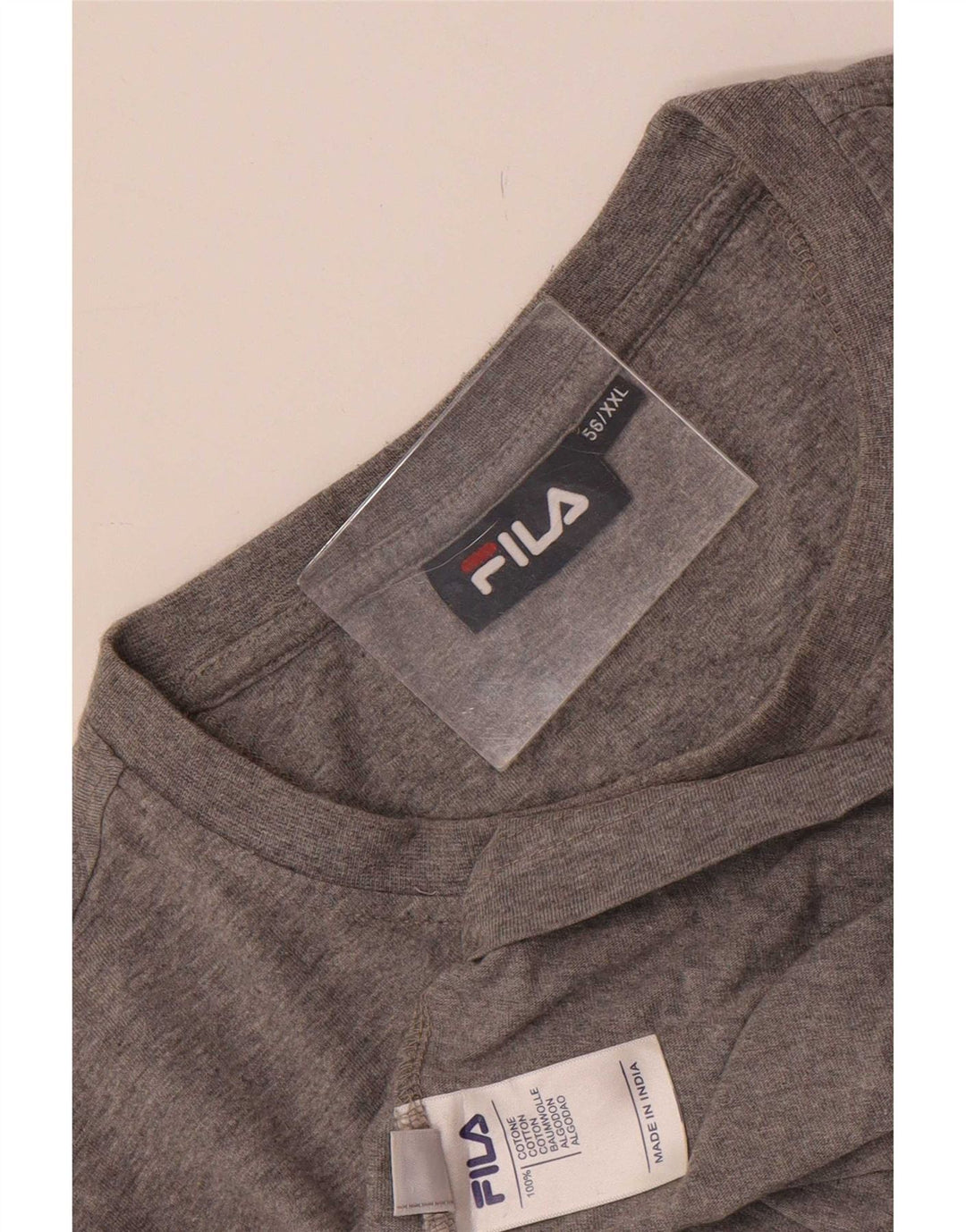 Fila Mens T-Shirt Top IT 56 2XL Grey Flecked