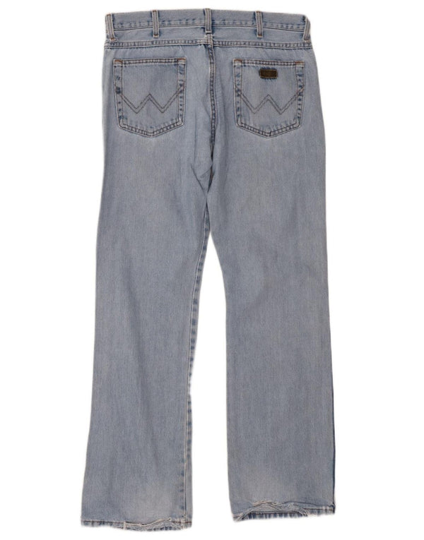 WRANGLER Mens Regular Fit Straight Jeans W33 L34 Blue Cotton