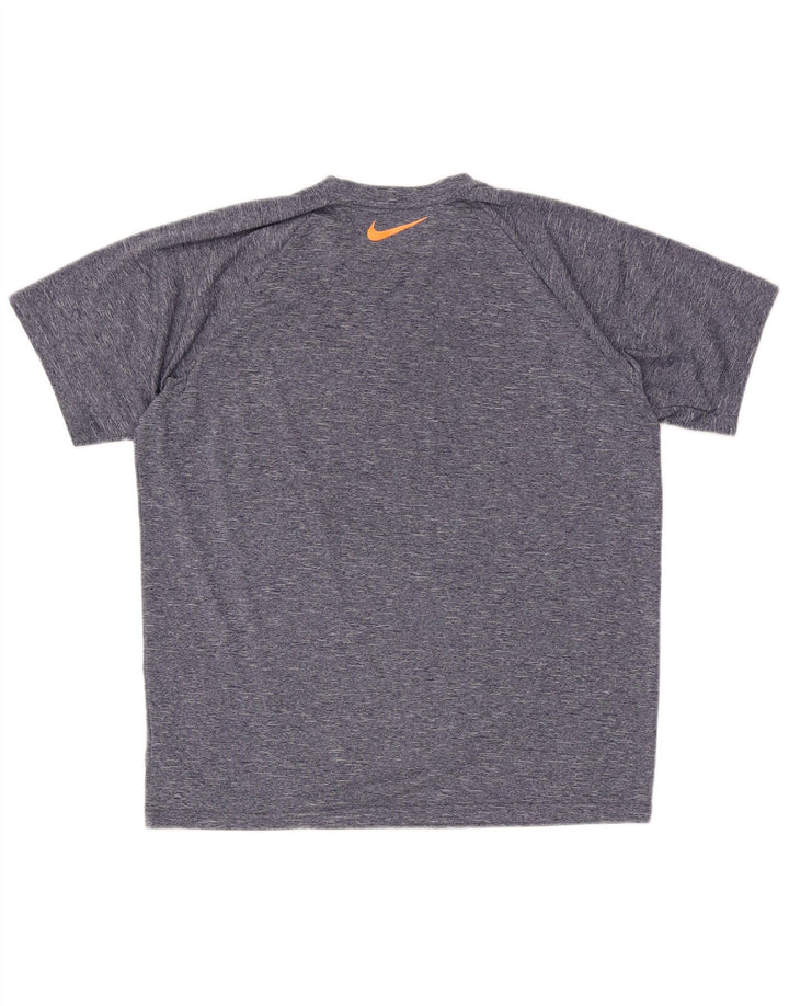 Nike Mens Dri Fit Graphic T-Shirt Top Medium Navy Blue Flecked