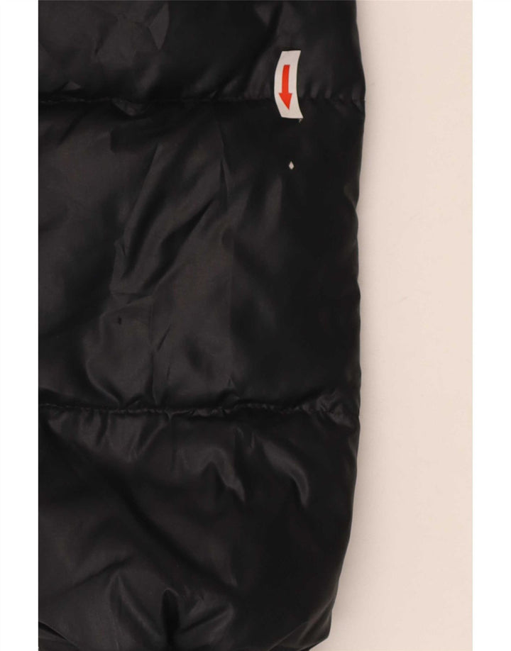 Champion Womens Hooded Padded Jacket UK 10 Small Black Polyester