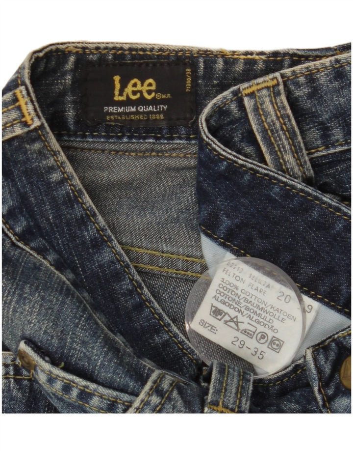 LEE Womens Felton Flared Jeans W29 L29 Blue Cotton