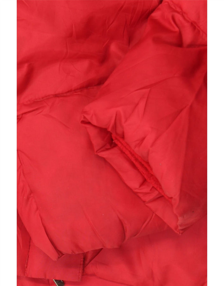 Eddie Bauer Womens Padded Jacket UK 16 Large Red Polyester