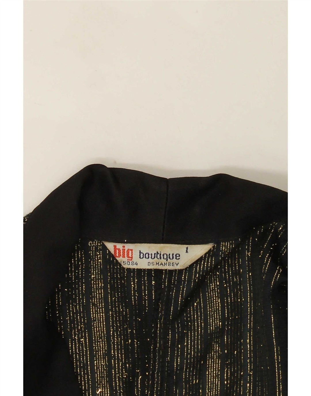 Vintage Womens 1 Button Blazer Jacket UK 16 Large Black Striped