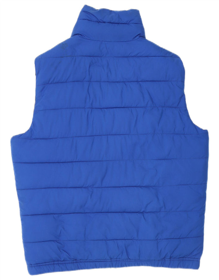 Hollister Mens Reversible Padded Gilet UK 38 Medium Navy Blue Polyester