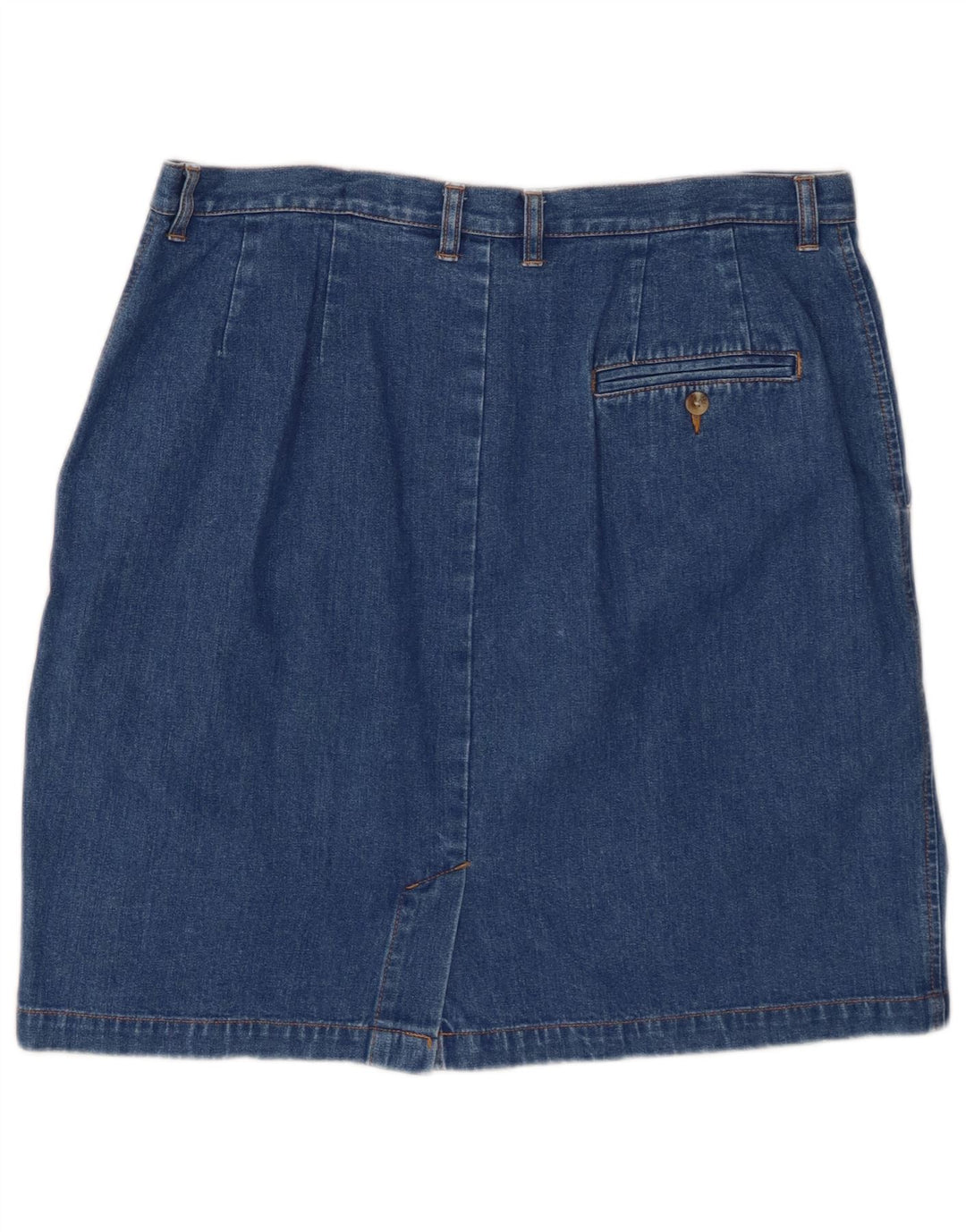 EDDIE BAUER Womens Denim Skirt US 16 XL W34 Blue Cotton