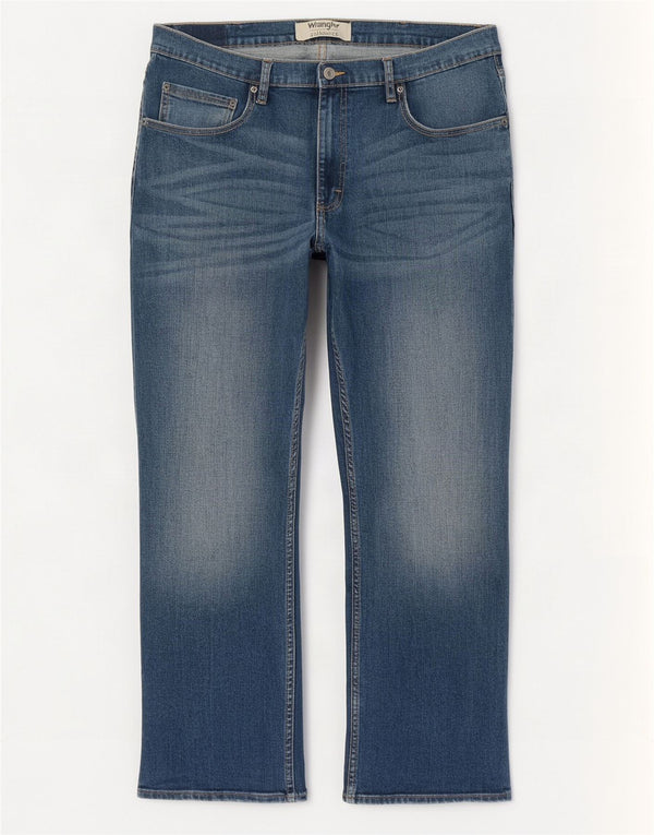 Wrangler Mens Straight Jeans W36 L30 Blue Cotton