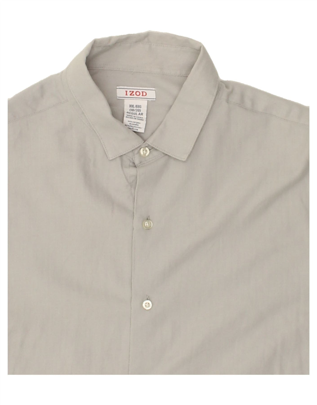 IZOD Boys Regular Shirt 15-16 Years 2XL Grey Cotton Vintage Izod and Second-Hand Izod from Messina Hembry 