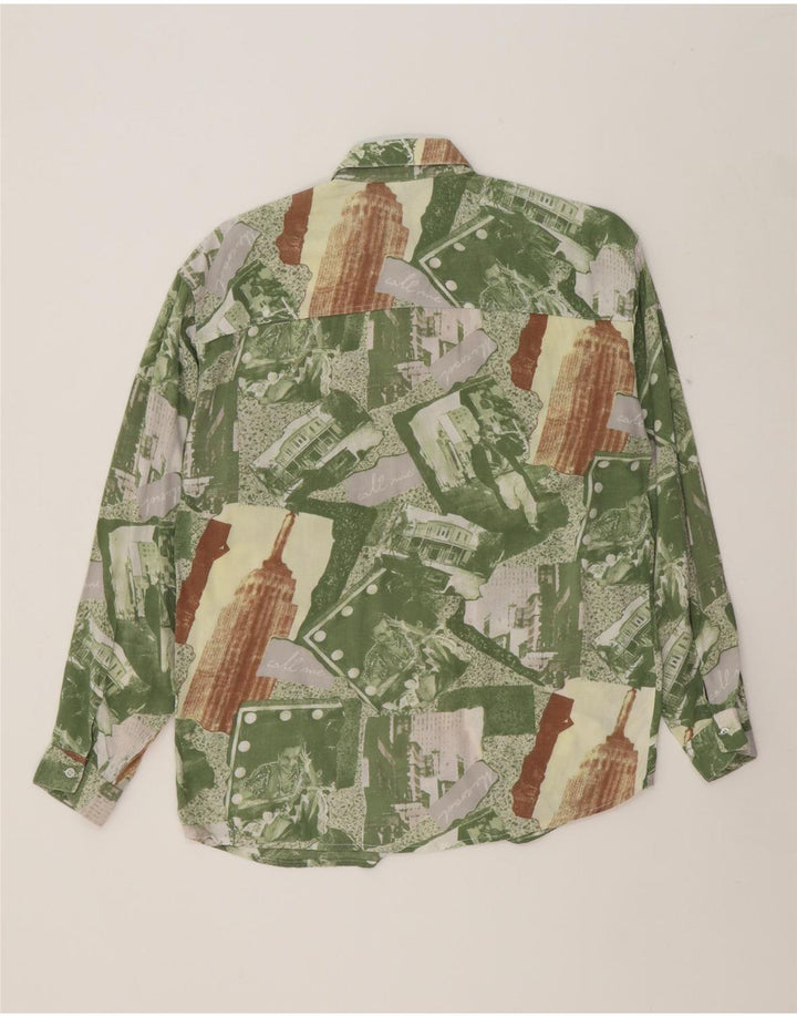 CAMPUS CLUB Boys Oversized Abstract Pattern Shirt 13-14 Years Green Vintage Campus Club and Second-Hand Campus Club from Messina Hembry 