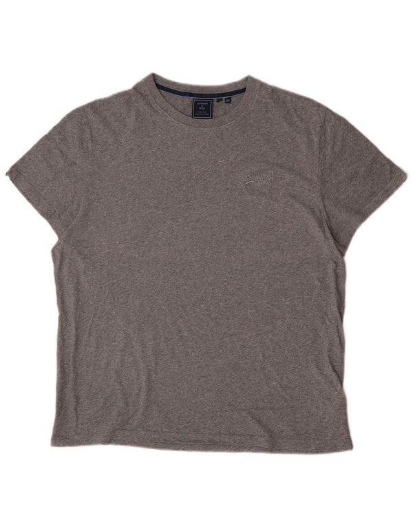 Superdry Womens T-Shirt Top 2XL Grey Cotton