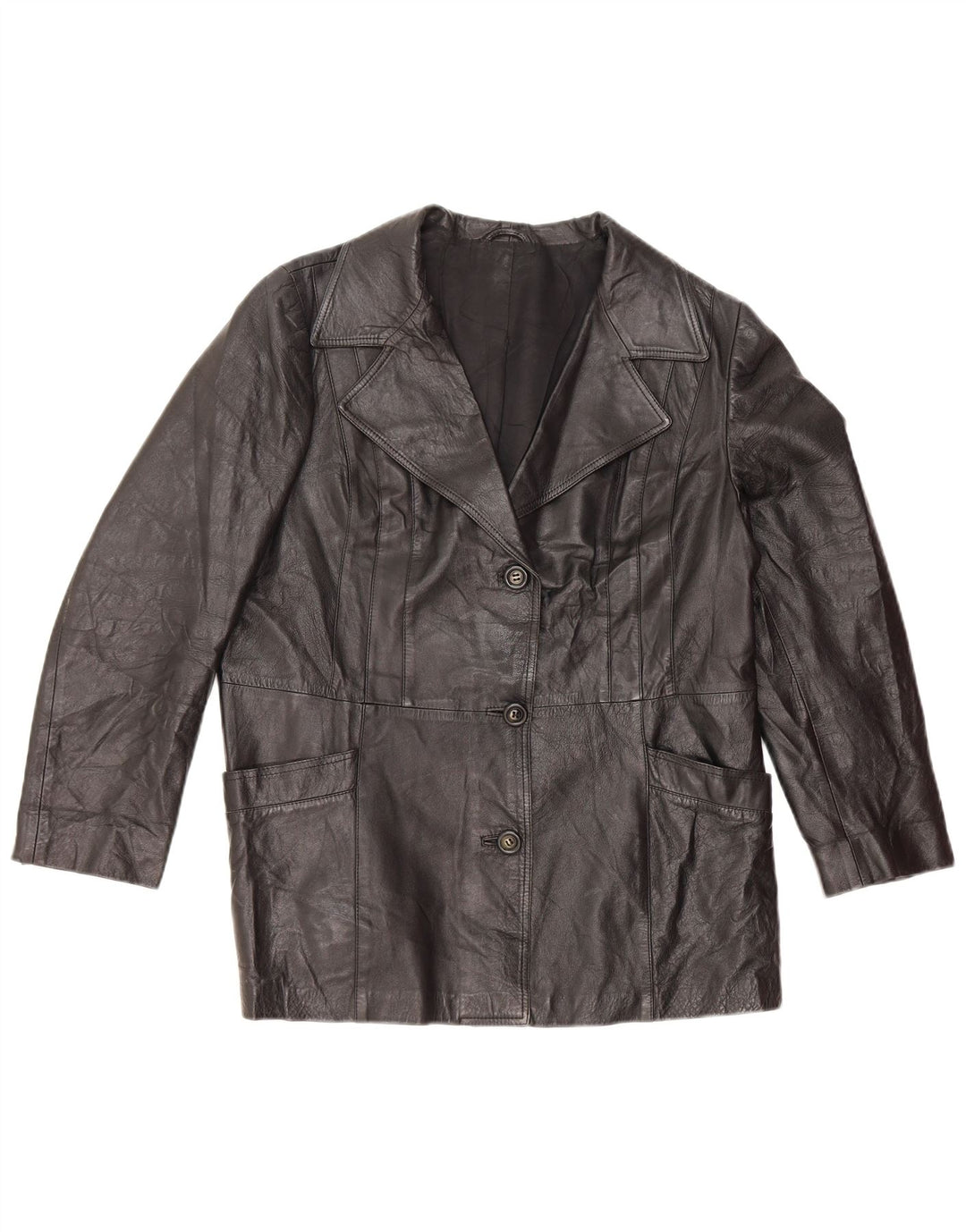 Nappa Womens Leather Jacket UK 14 Medium Black