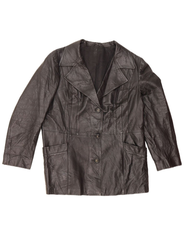 Nappa Womens Leather Jacket UK 14 Medium Black