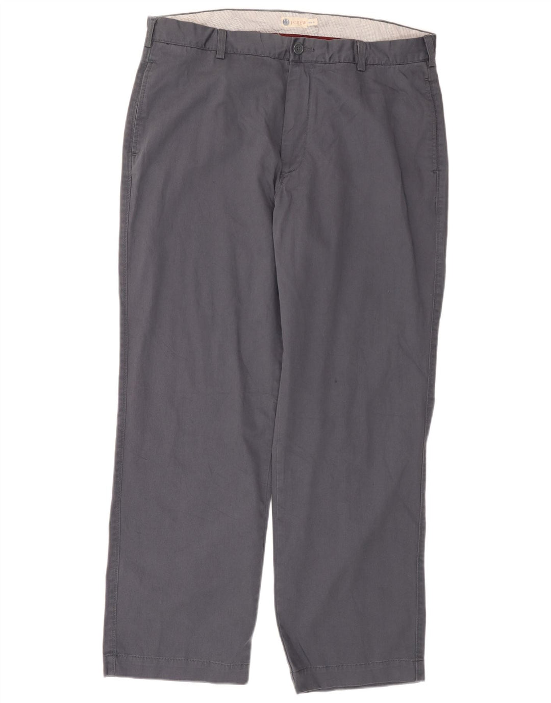 J. CREW Mens Straight Chino Trousers W38 L32 Grey Cotton