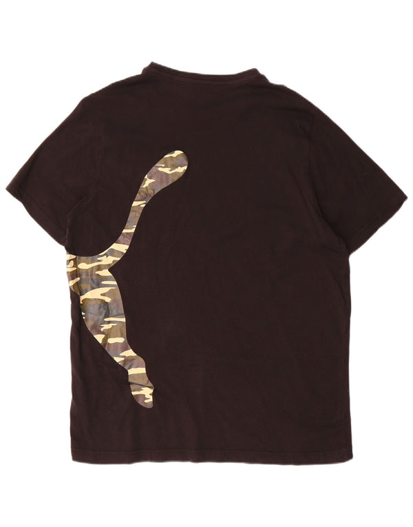 Puma Mens Graphic T-Shirt Top Large Black Cotton