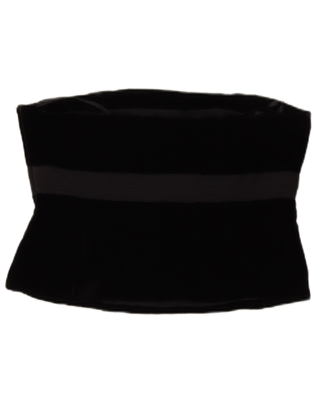 LAURA ASHLEY Womens Velvet Corset Top UK 14 Medium  Black Viscose