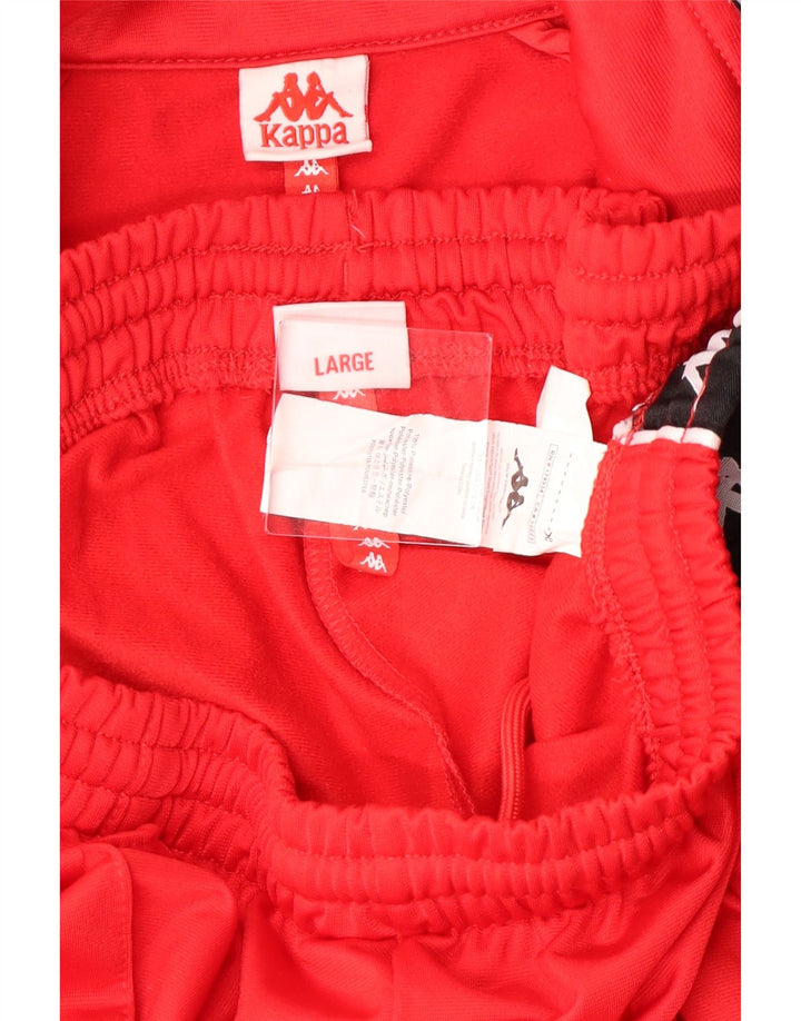 Kappa Womens Graphic Full Tracksuit UK 16 Large  Red Colourblock Polyester