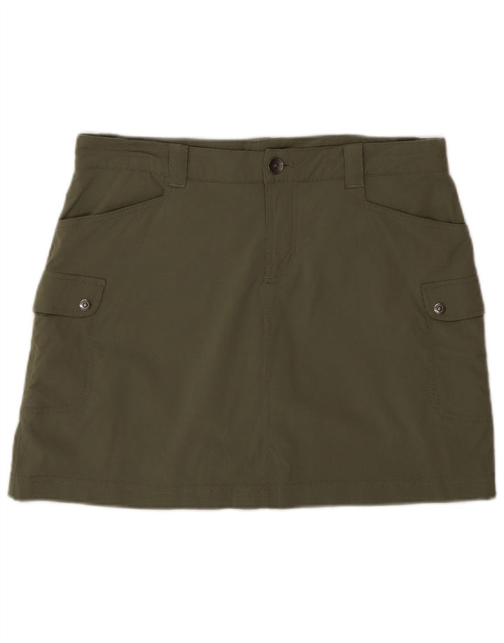Eddie Bauer Womens Cargo Skirt US 6 Medium W32  Khaki Nylon