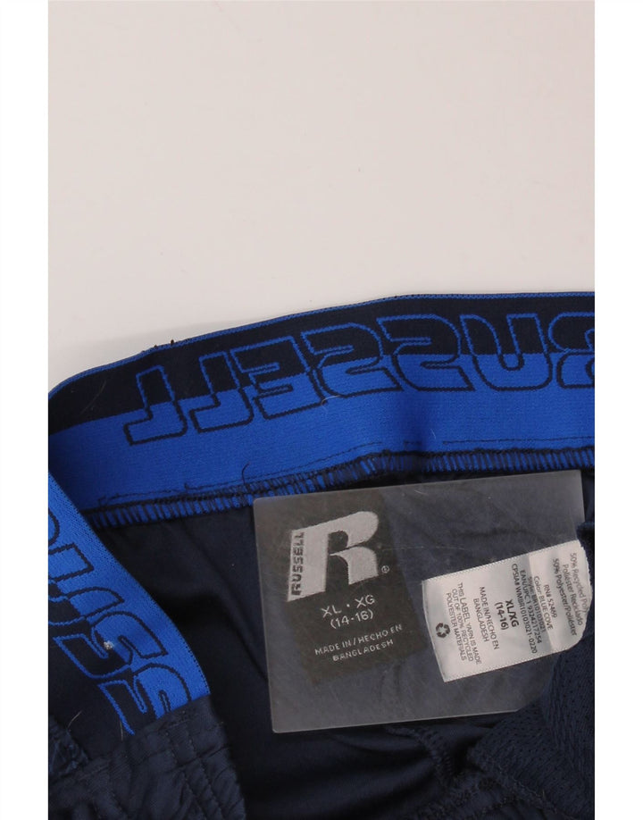 RUSSELL ATHLETIC Boys Dri-Power Sport Shorts 14-15 Years XL Navy Blue