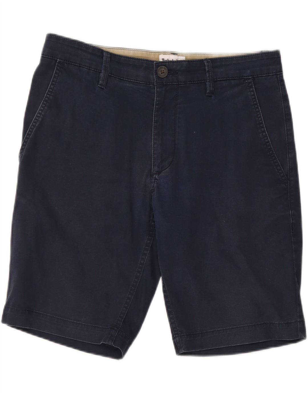 TIMBERLAND Mens Chino Shorts W32 Medium Navy Blue Cotton