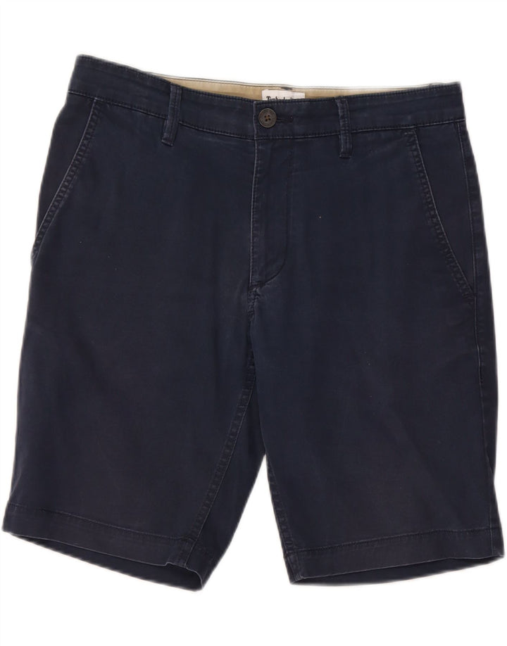 TIMBERLAND Mens Chino Shorts W32 Medium Navy Blue Cotton