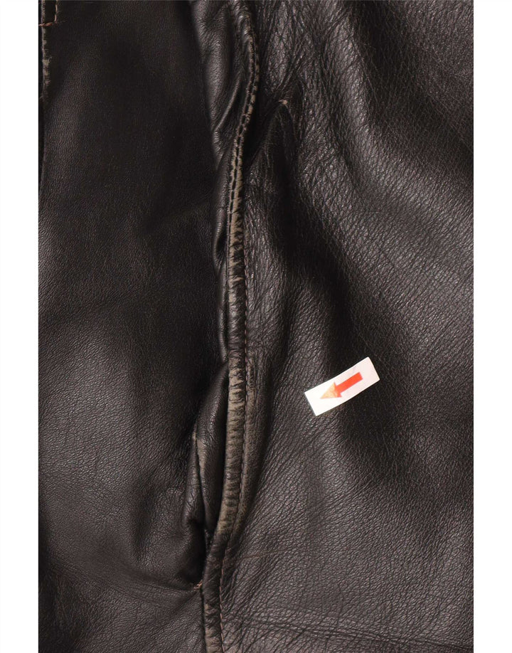 Vintage Mens Leather Jacket UK 40 Large Black