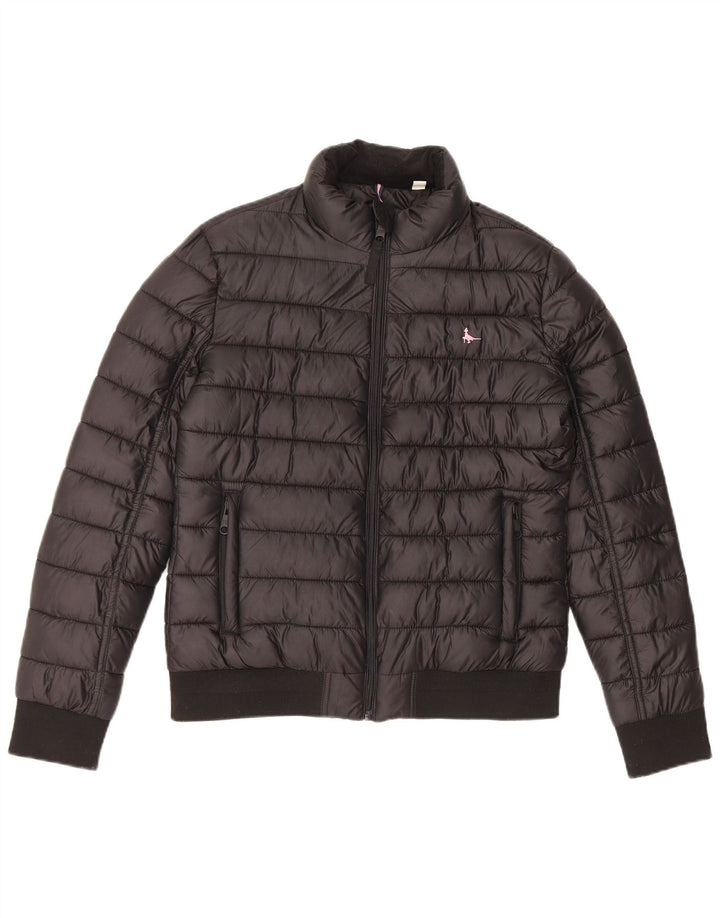 Jack Wills Womens Padded Jacket UK 10 Small Black Polyester