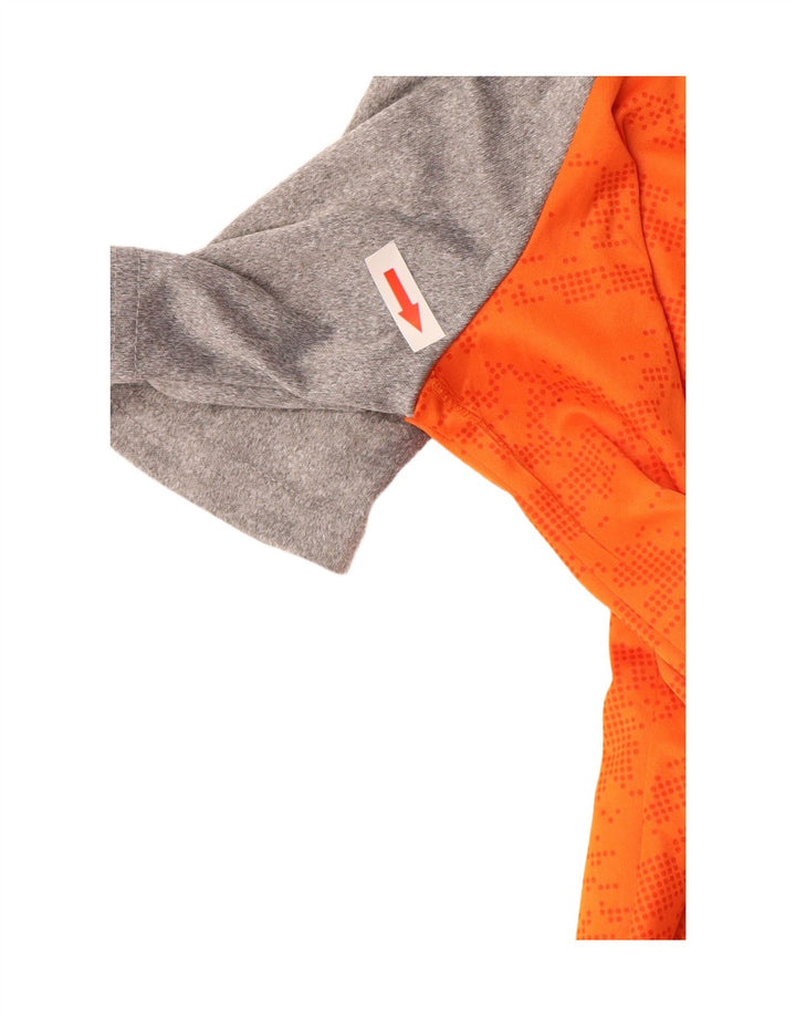 Puma Mens T-Shirt Top Small Orange Spotted Polyester