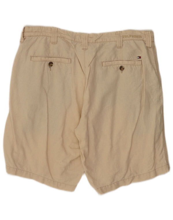 Tommy Hilfiger Mens Chino Shorts W34 Large Beige Linen