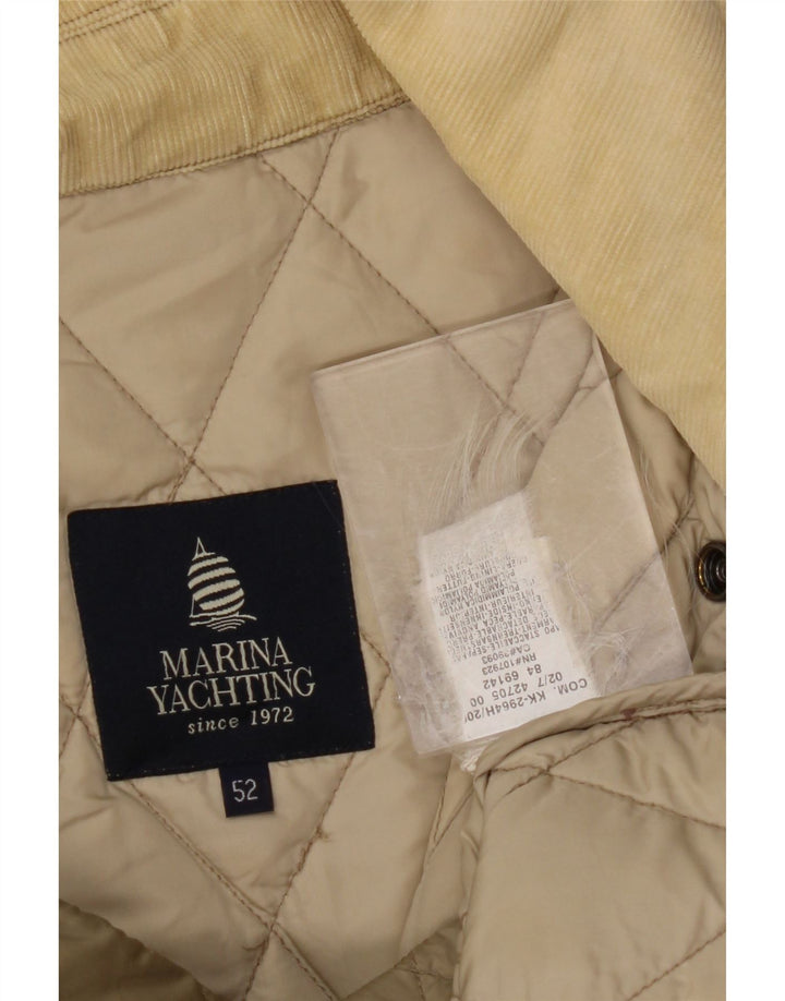 MARINA YACHTING Mens Padded Jacket IT 52 XL Beige Polyamide