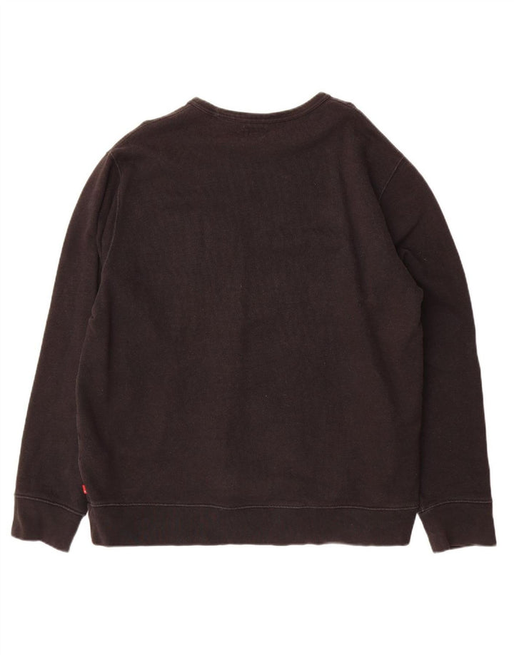 LEVI'S Mens Graphic Sweatshirt Jumper XL Black Cotton