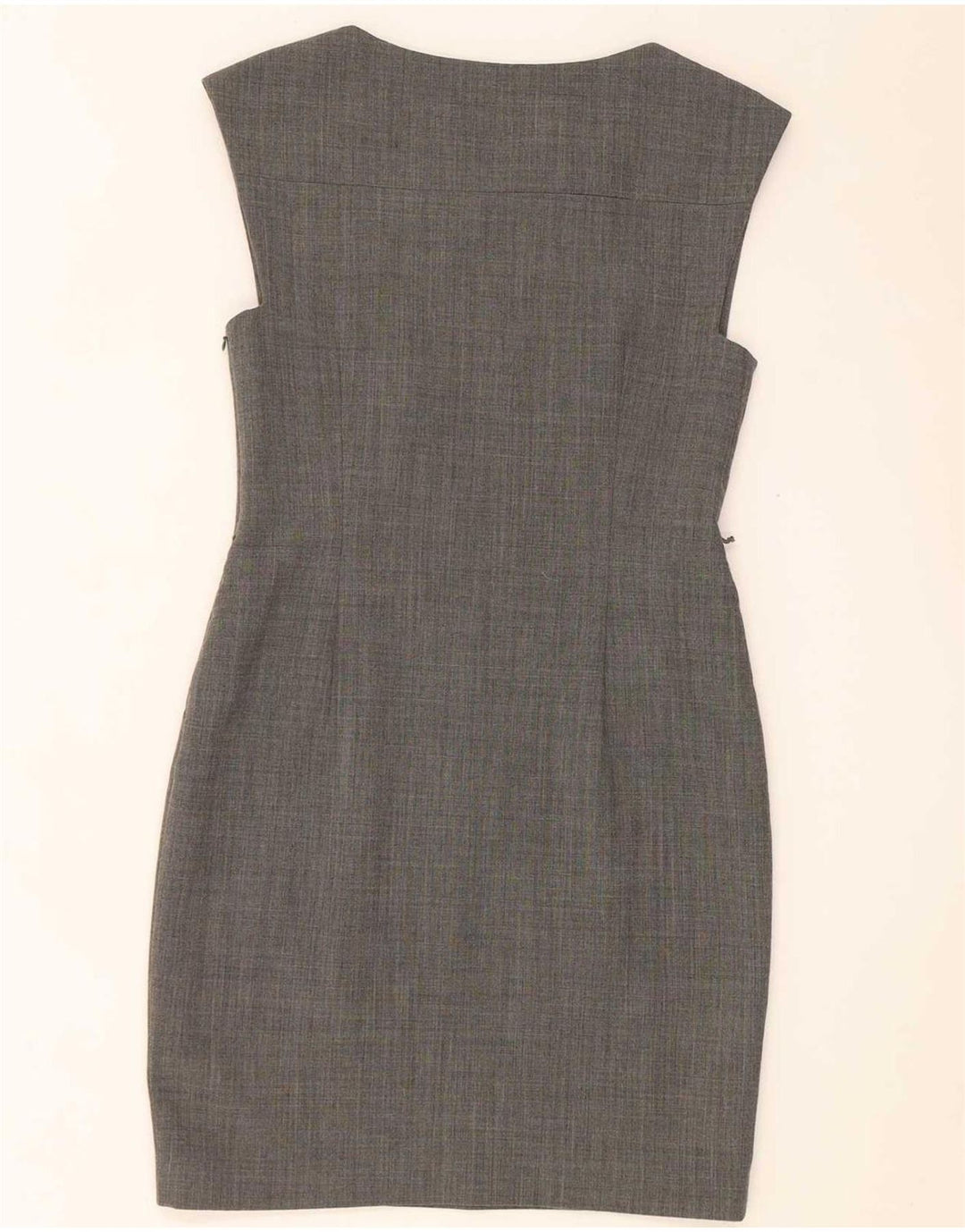 Ted Baker Womens Sleeveless Sheath Dress Size 2 Small Grey Polyester