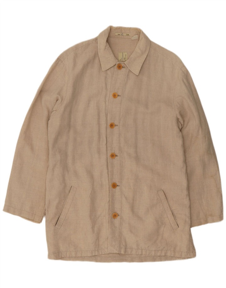 Zara Mens Overcoat UK 40 Large Beige