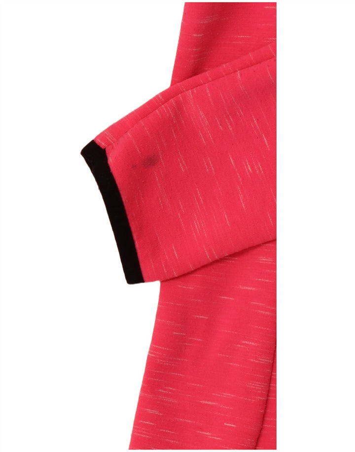 SUPERDRY Womens Graphic Zip Hoodie Sweater UK 10 Small Pink Flecked