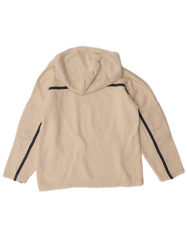 Champion Boys Graphic Hoodie Jumper 9-10 Years Off White Cotton