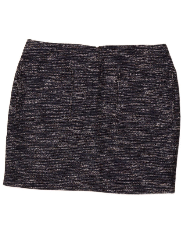 MONSOON Womens Pencil Skirt UK 18 XL W38 Navy Blue Flecked Polyester
