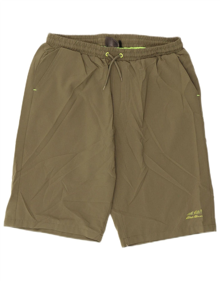 Eddie Bauer Boys Sport Shorts 15-16 Years XL  Khaki Polyester