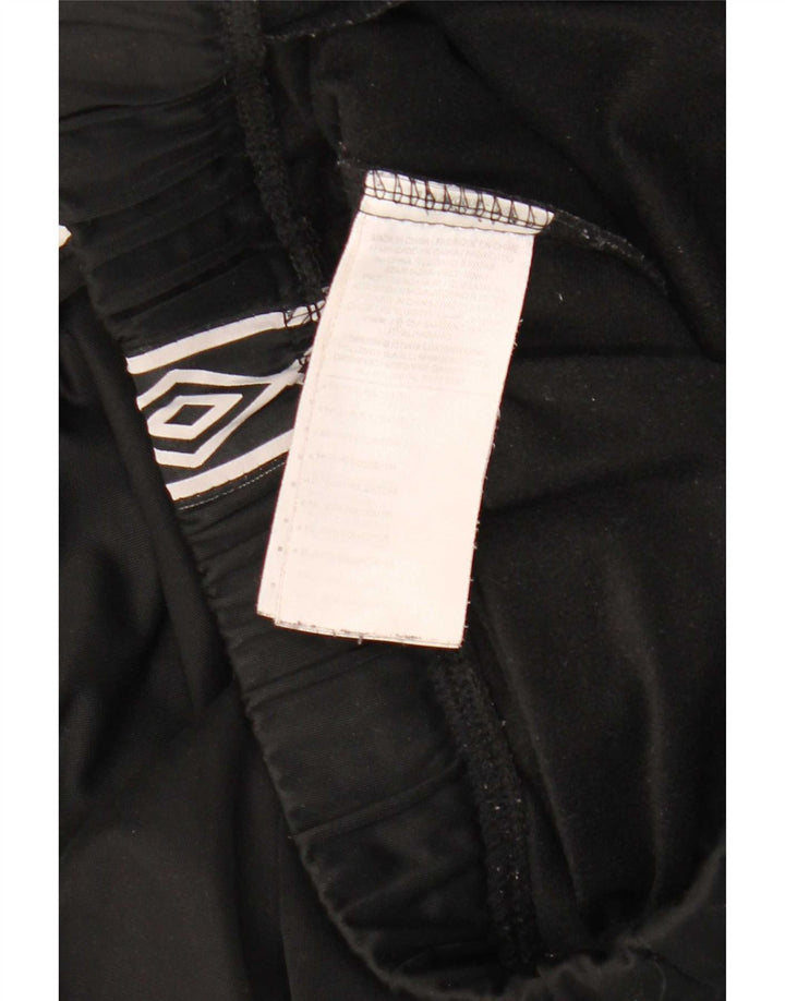 Umbro Mens Graphic Tracksuit Trousers Large Black Polyester