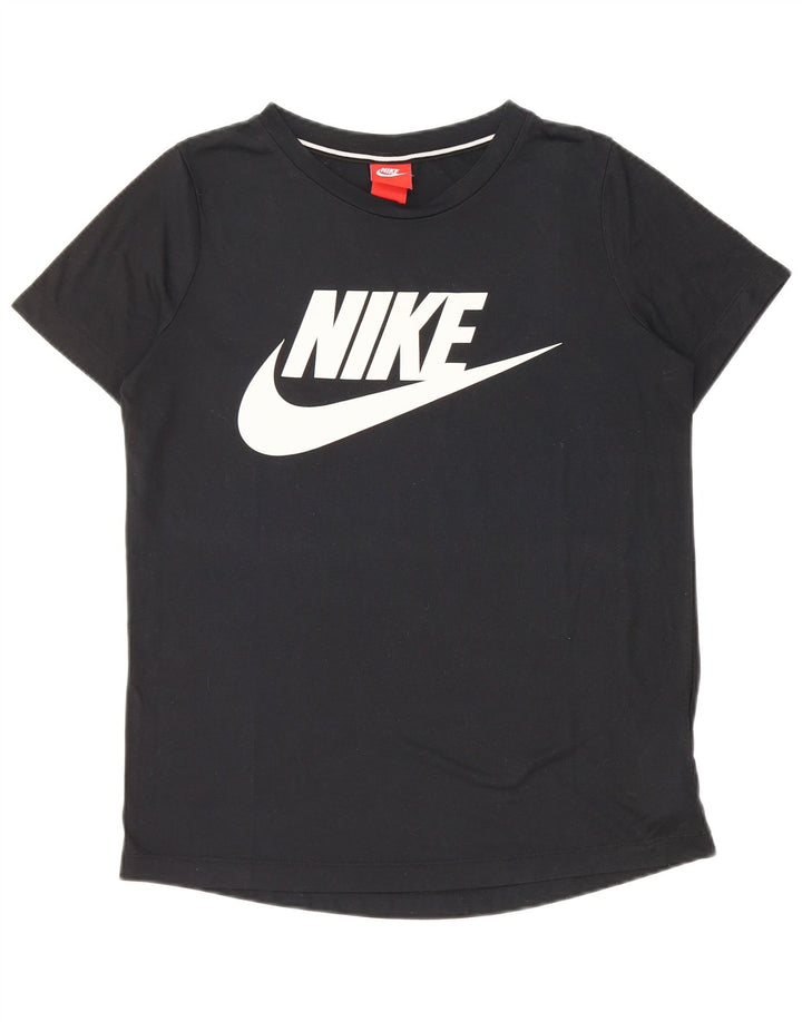 NIKE Mens Graphic T-Shirt Top Small Black Polyester