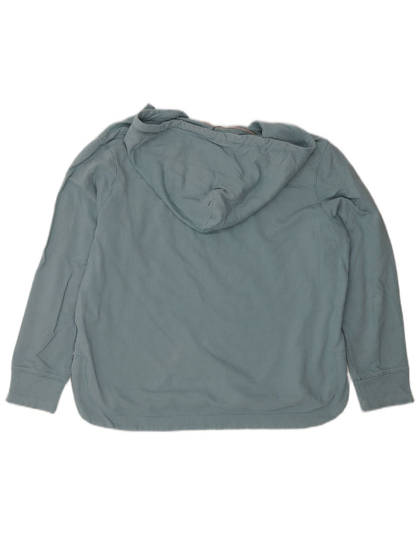 White Stuff Womens Oversized Hoodie Jumper UK 10 Small Blue Cotton